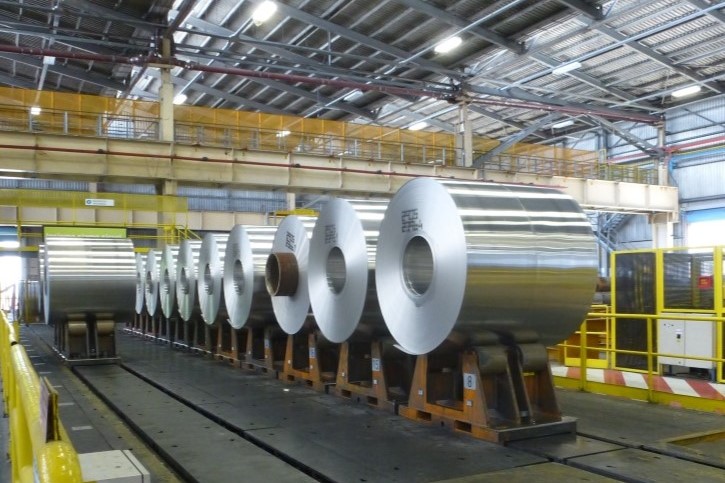 Warehouse of aluminium coils